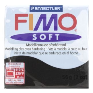 Pastilla FIMO SOFT color Negro, 56gr.