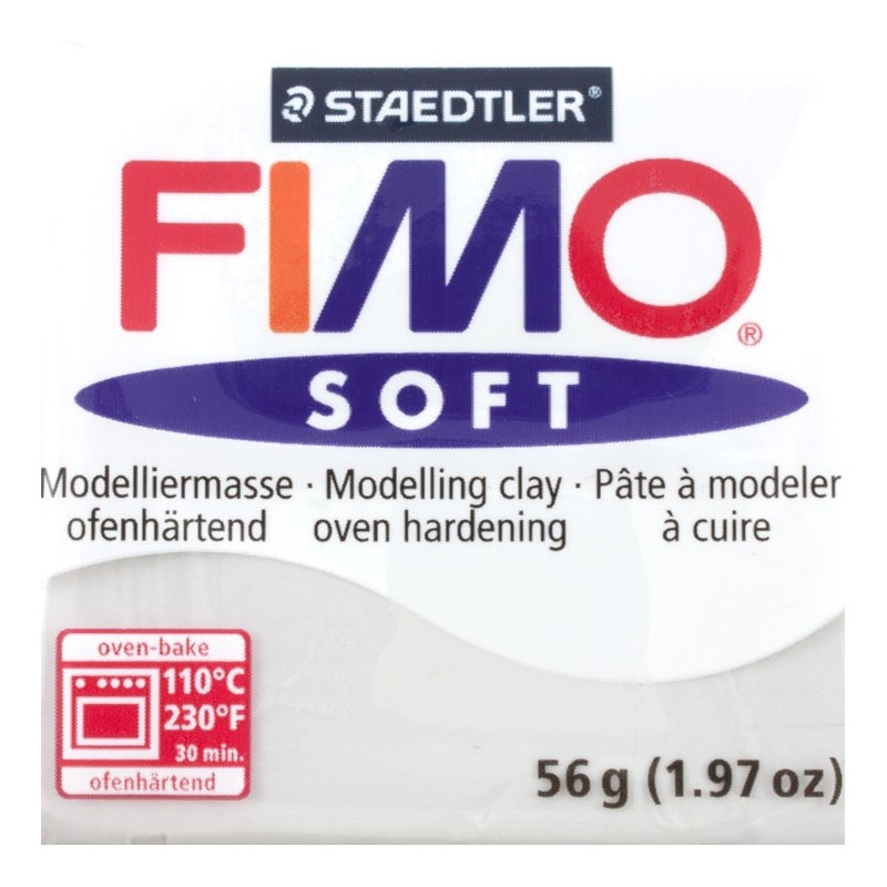 Pastilla FIMO SOFT color Gris, 56gr.