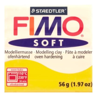 Pastilla FIMO SOFT color Amarillo, 56gr.