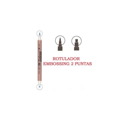 Rotulador embossing dos puntas