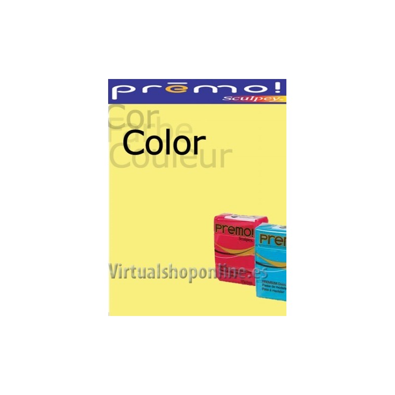 Pastilla Premo! Sculpey color amarillo fluor, 56gr.