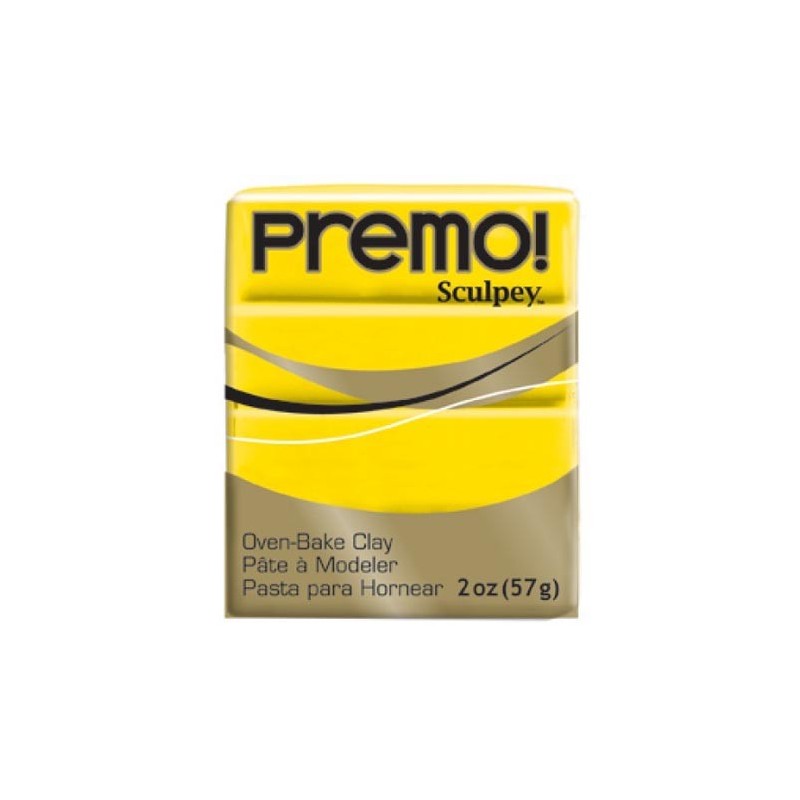 Pastilla Premo! Sculpey color amarillo cadmio, 56gr.