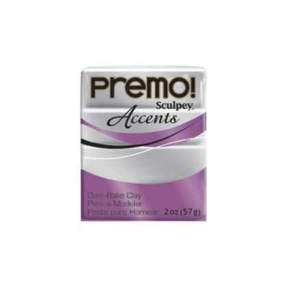 Pastilla Premo! Sculpey color plata, 56gr.