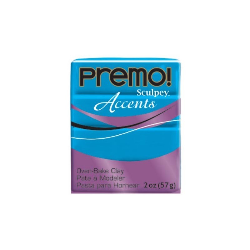 Pastilla Premo! Sculpey Accents color azul translúcido, 56gr
