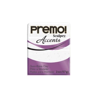 Pastilla Premo! Sculpey Accents color blanco granito, 56gr