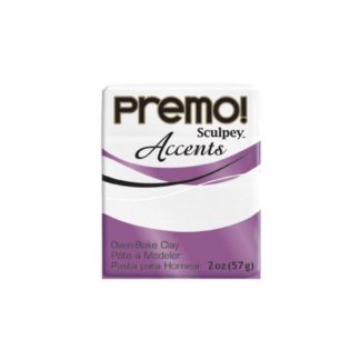 Pastilla Premo! Sculpey Accents color brillante blanco granito, 56gr