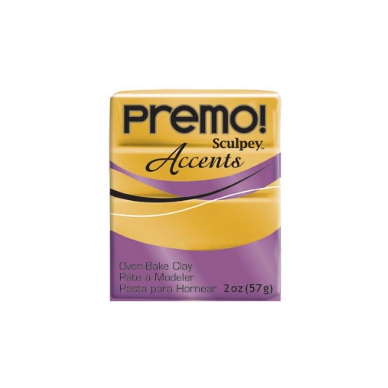 Pastilla Premo! Sculpey Accents color Oro 18K, 56gr