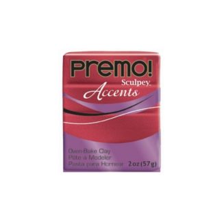 Pastilla Premo! Sculpey Accents color rojo brillante, 56gr