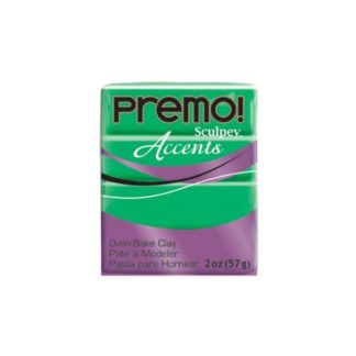 Pastilla Premo! Sculpey Accents color verde translúcido, 56gr