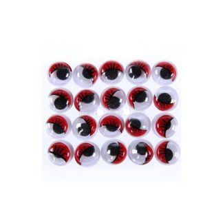 Pack 10 unidades, ojos móviles rojos 8mm