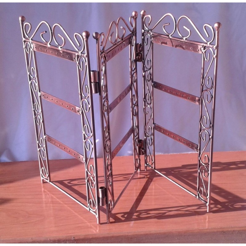 Expositor pendientes clásico tipo de tres hojas Virtualshoponline.es