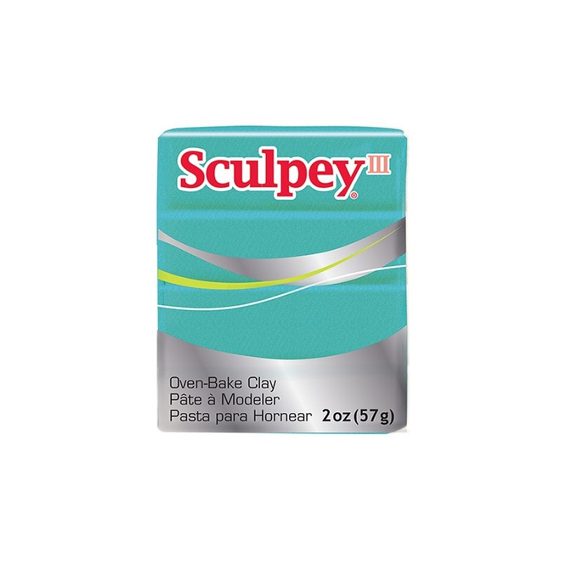 Pastilla Sculpey, color teal pearl, 56gr.