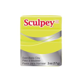 Pastilla Sculpey, color acid yellow, 56gr.