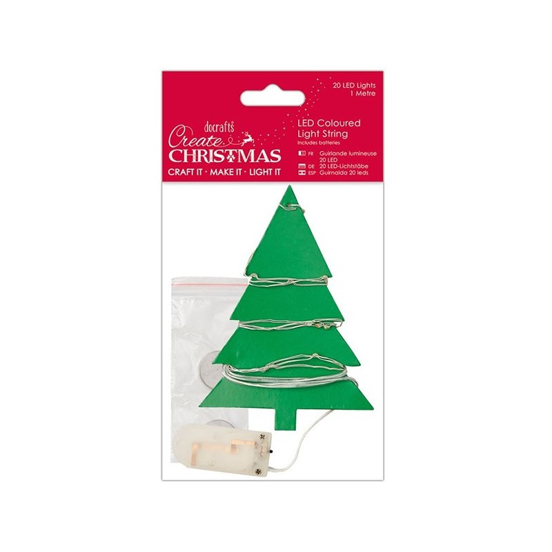 Arbol guirnalda con luces Led de colores