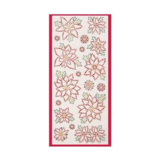 Pegatinas Glitter navidad poinsettias