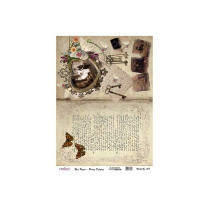 Papel de arroz para decoupage cadence Nº407