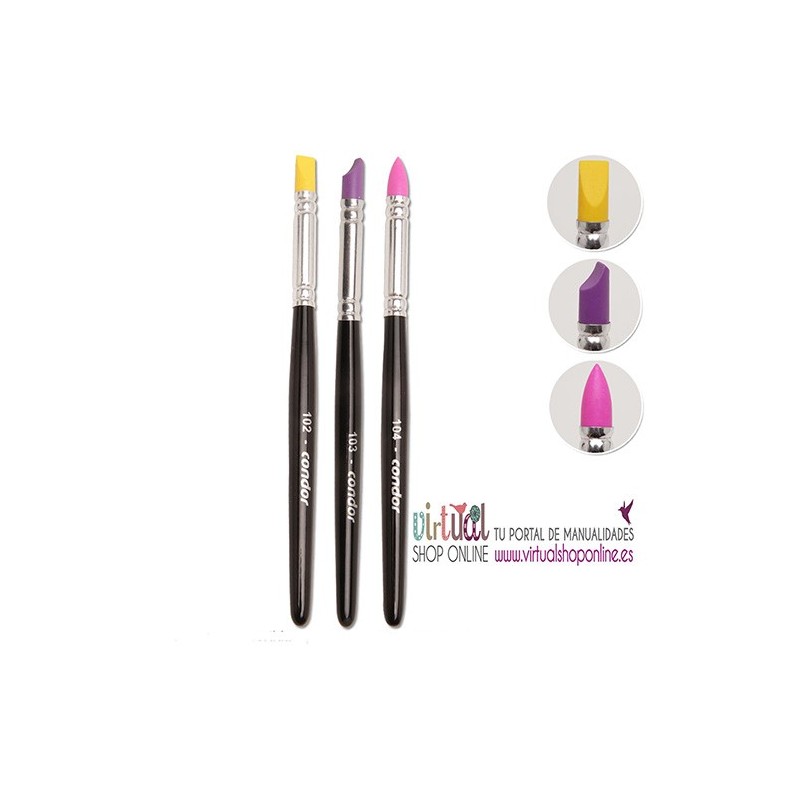 Kit 3 Pinceles Moldeadores marca Cóndor