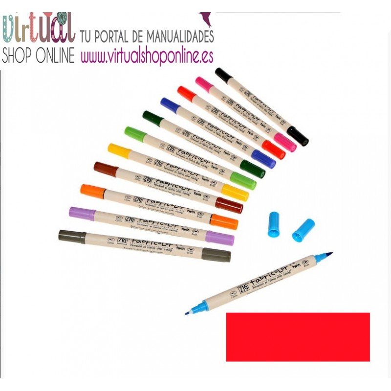 Rotulador Fabricolor, rojo